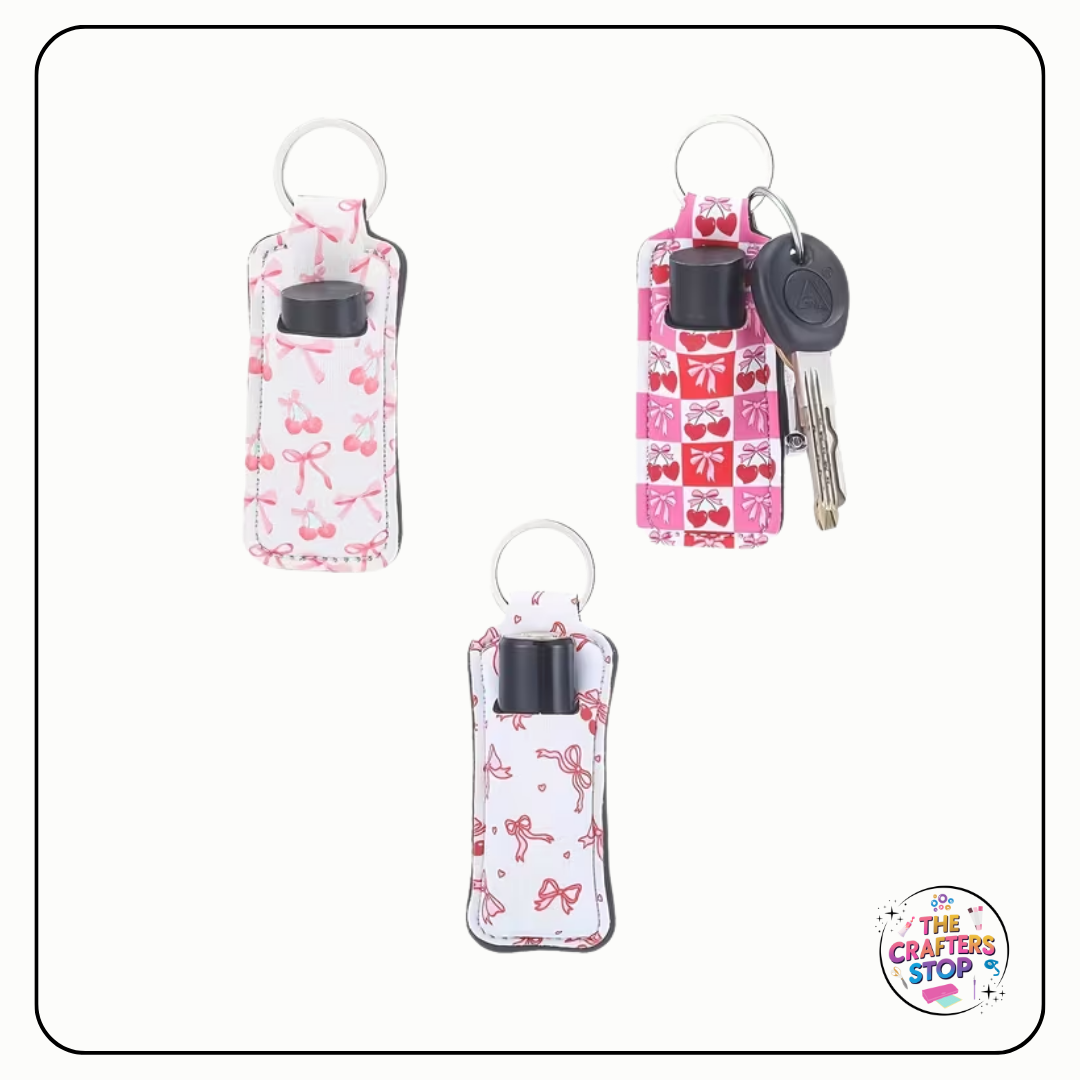 Pink Bow/Cherry Themed Chapstick/Lipbalm Holders
