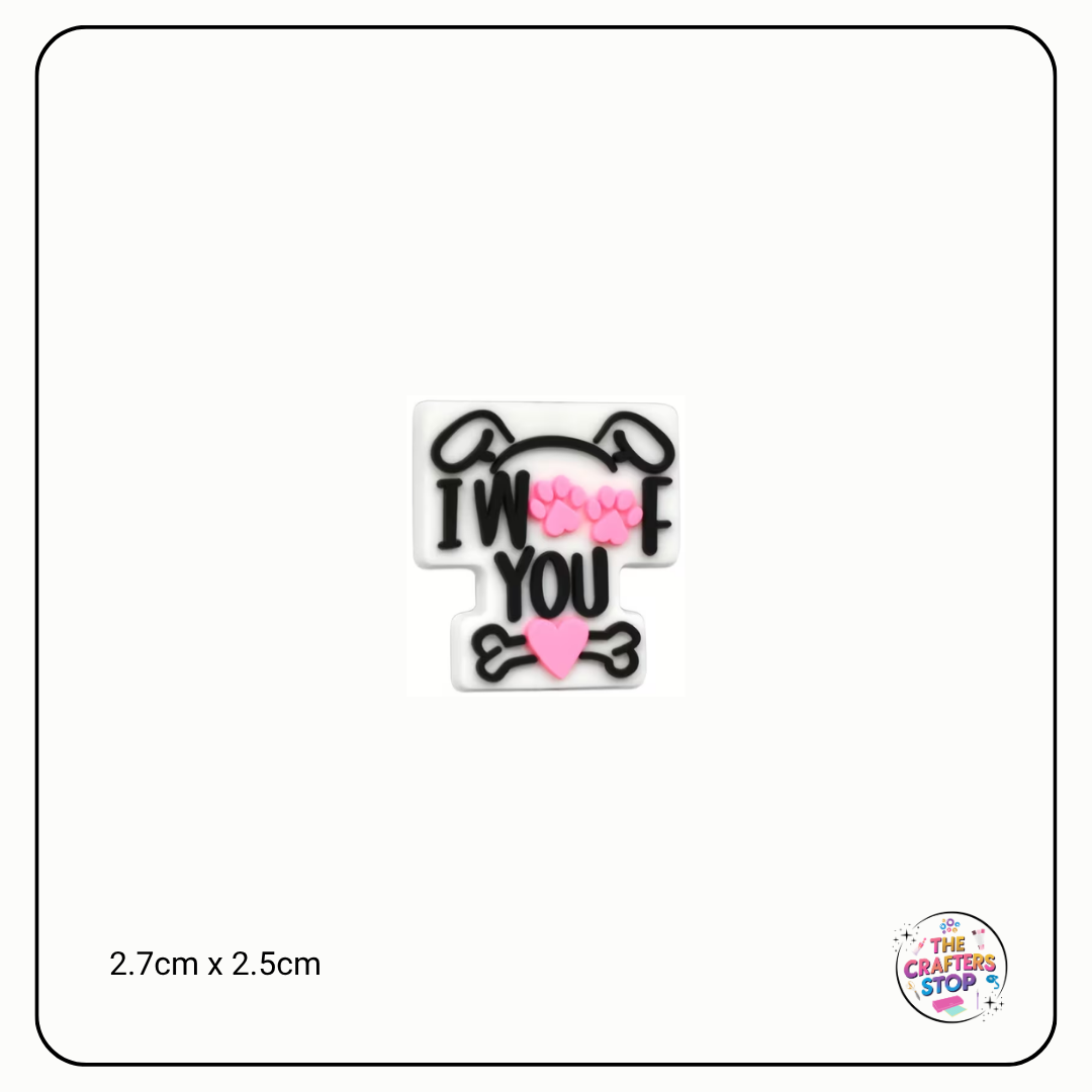 "I Woof You" Focal Beads