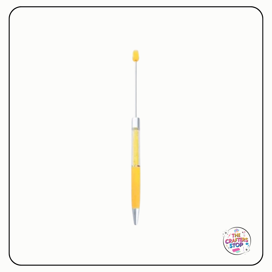 Long DIY Beadeable Pen With Glitter Tube