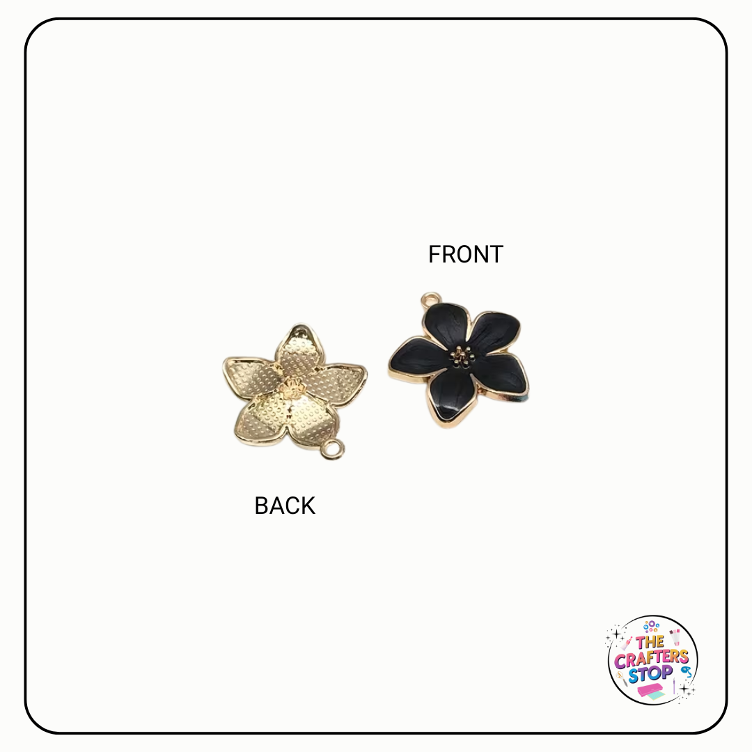 Metal/Enamel Flower Charms
