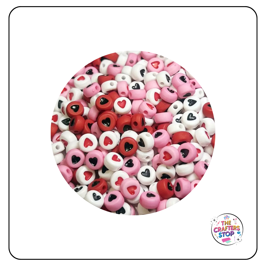 Round Heart Bead Mix