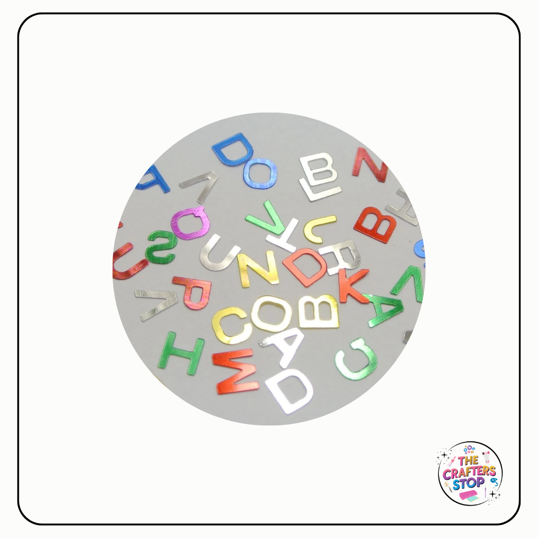 PVC Letter Sequin Add-ins 25g