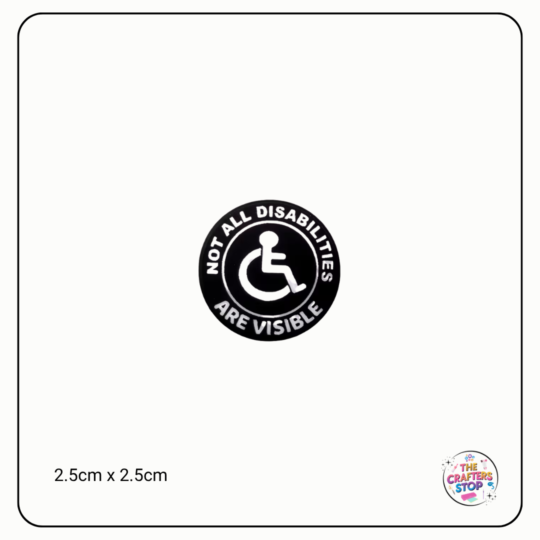 "NOT ALL DISABILITIES ARE VISIBLE" Focal Beads