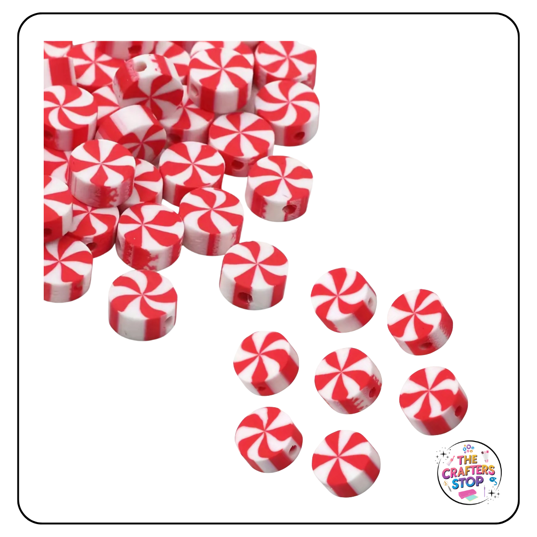 Candy Swirl Polymer Clay Beads - 3 Designs