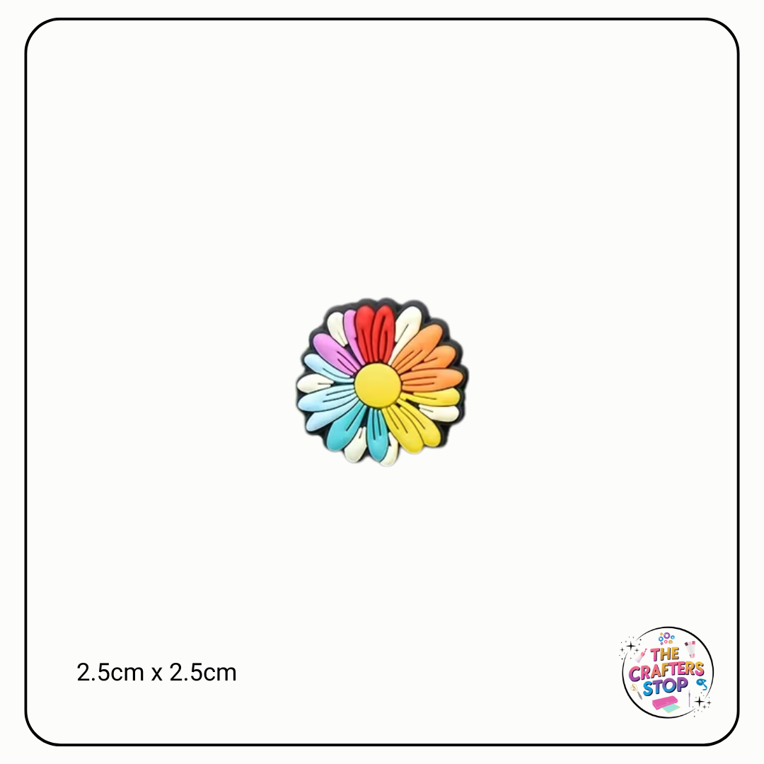 Multi-Colour Flower Focal Beads