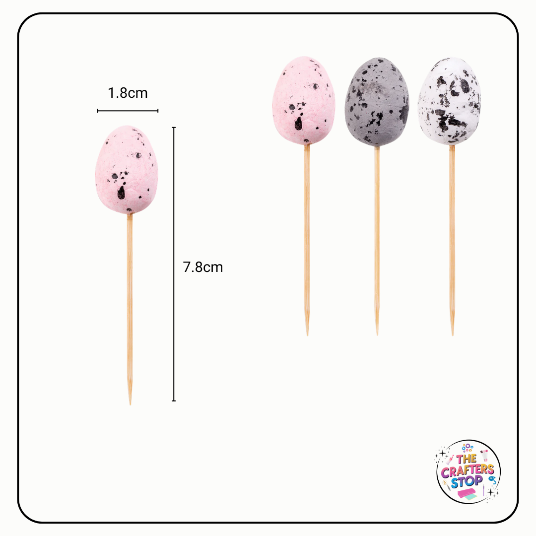 Decorative Speckled Eggs on Skewers