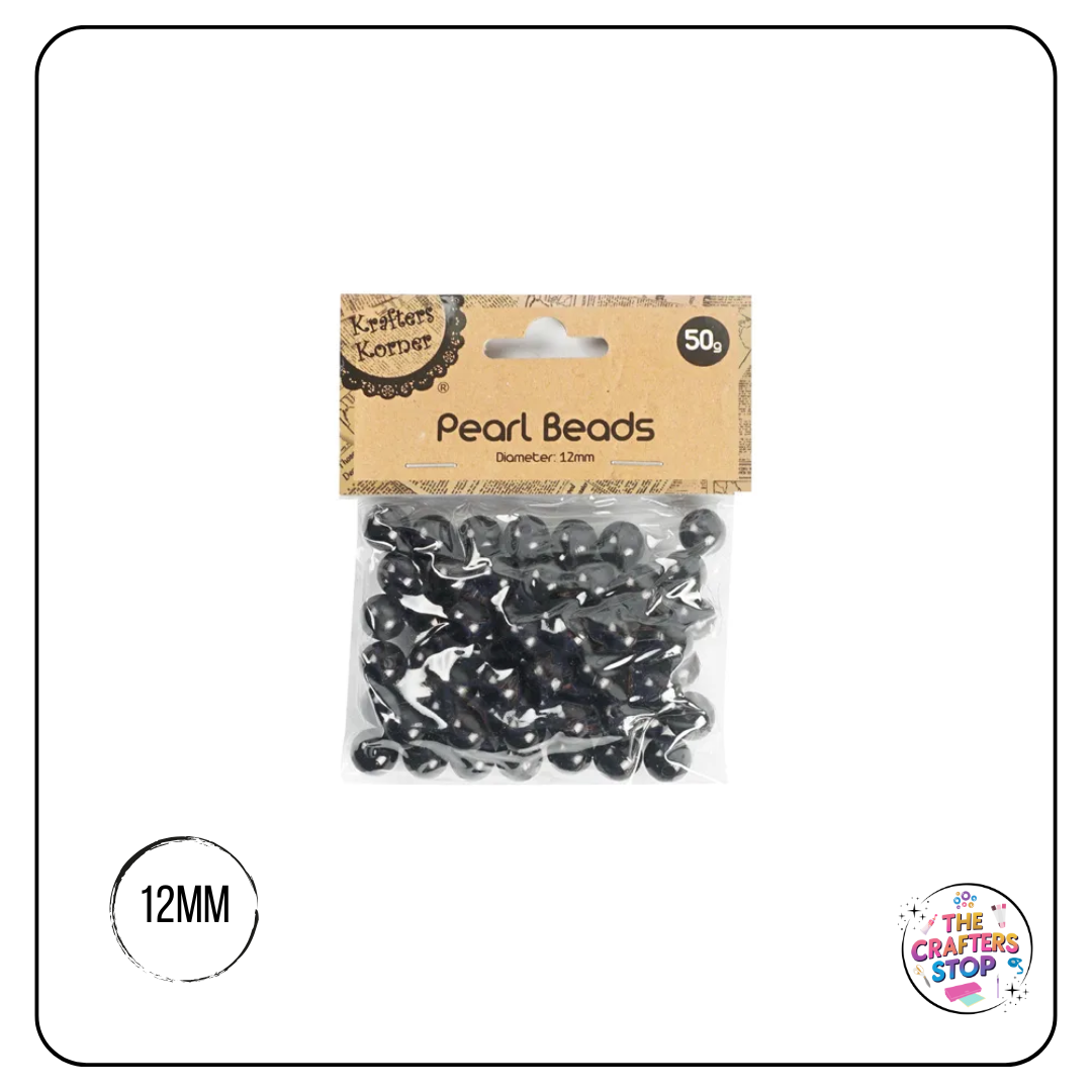 12mm Round Pearl Beads