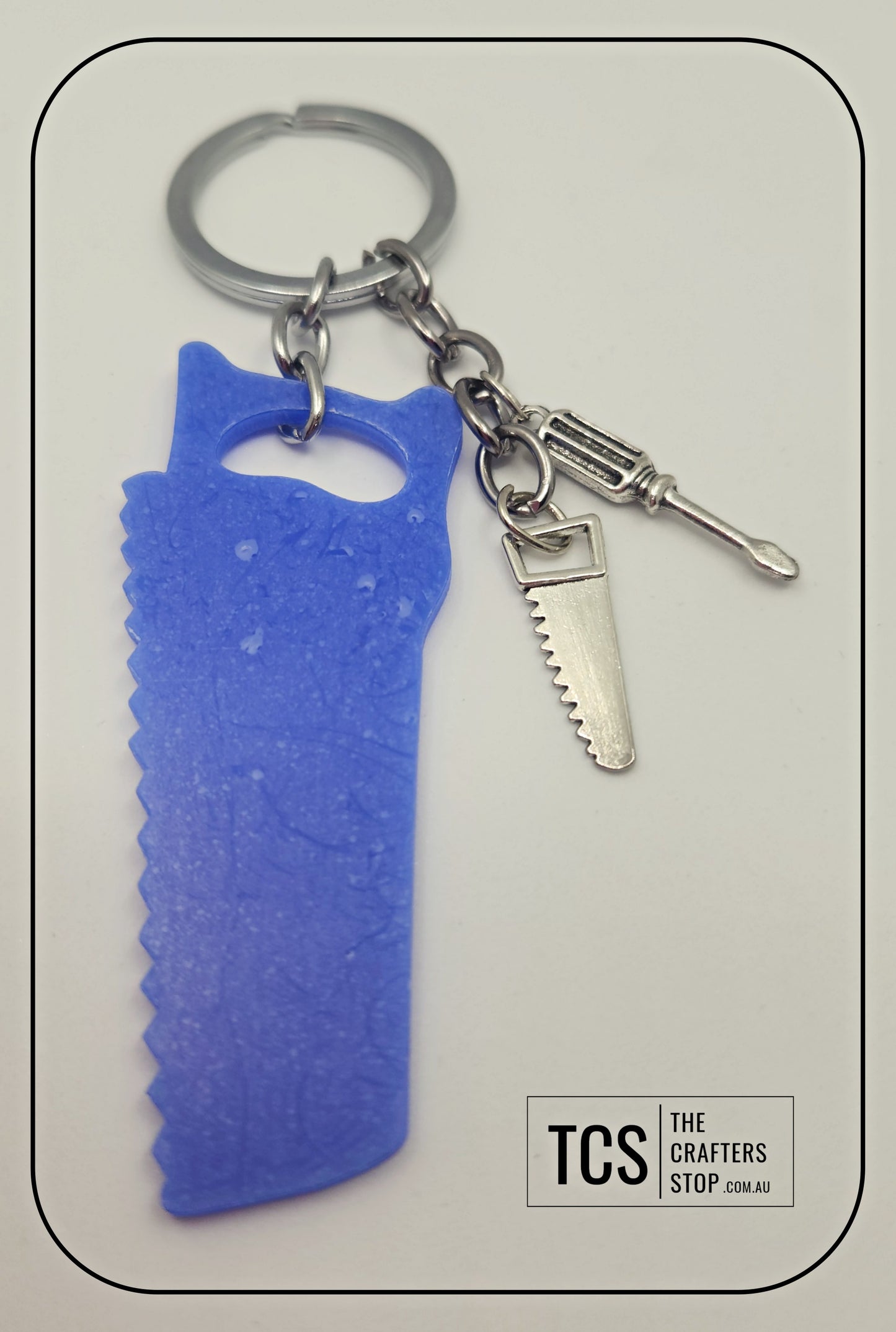 Metal Charm Tool Keyring with Acrylic Blank (Father's Day)