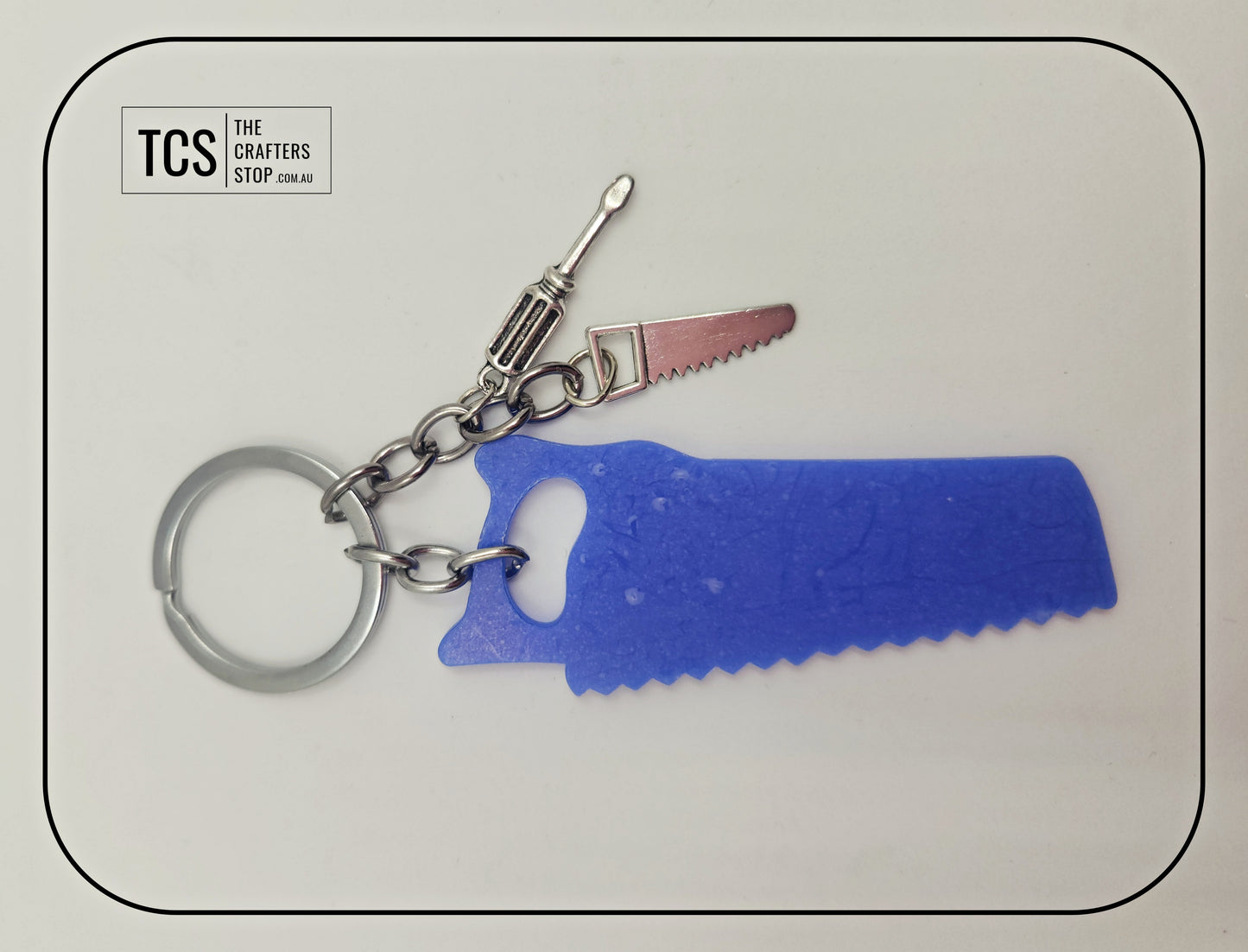 Metal Charm Tool Keyring with Acrylic Blank (Father's Day)