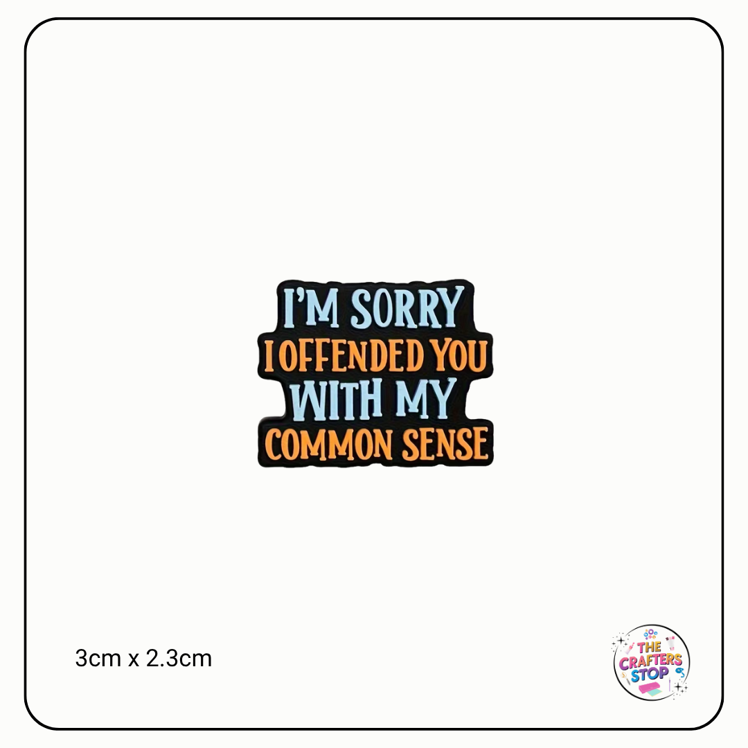 "I'm Sorry I Offended You With My Common Sense" Focal Beads