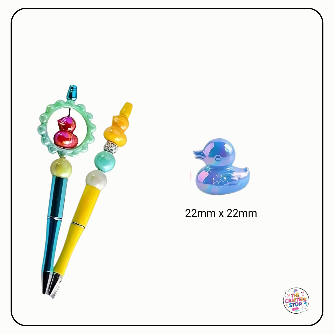 Large Iridescent Duck Beads