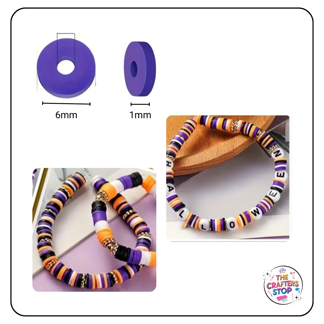 Polymer Clay Thin Halloween Beads