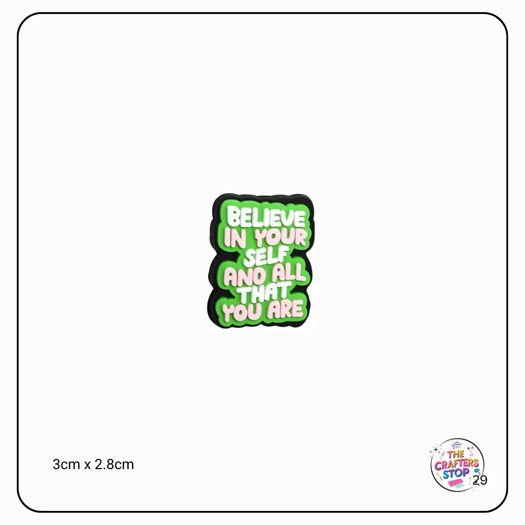 "Believe in Yourself" Focal Beads