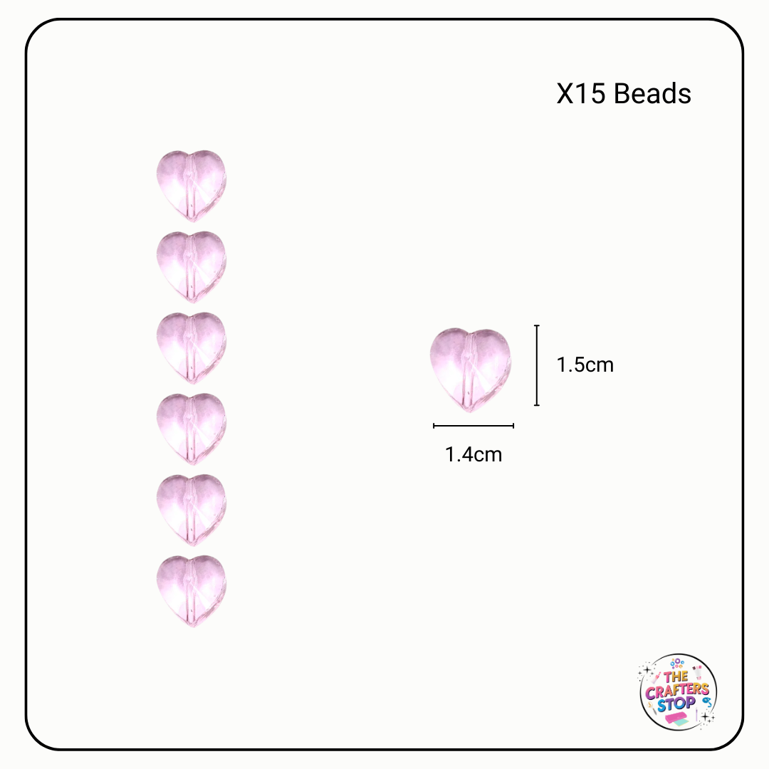 Heart Shape Glass Beads