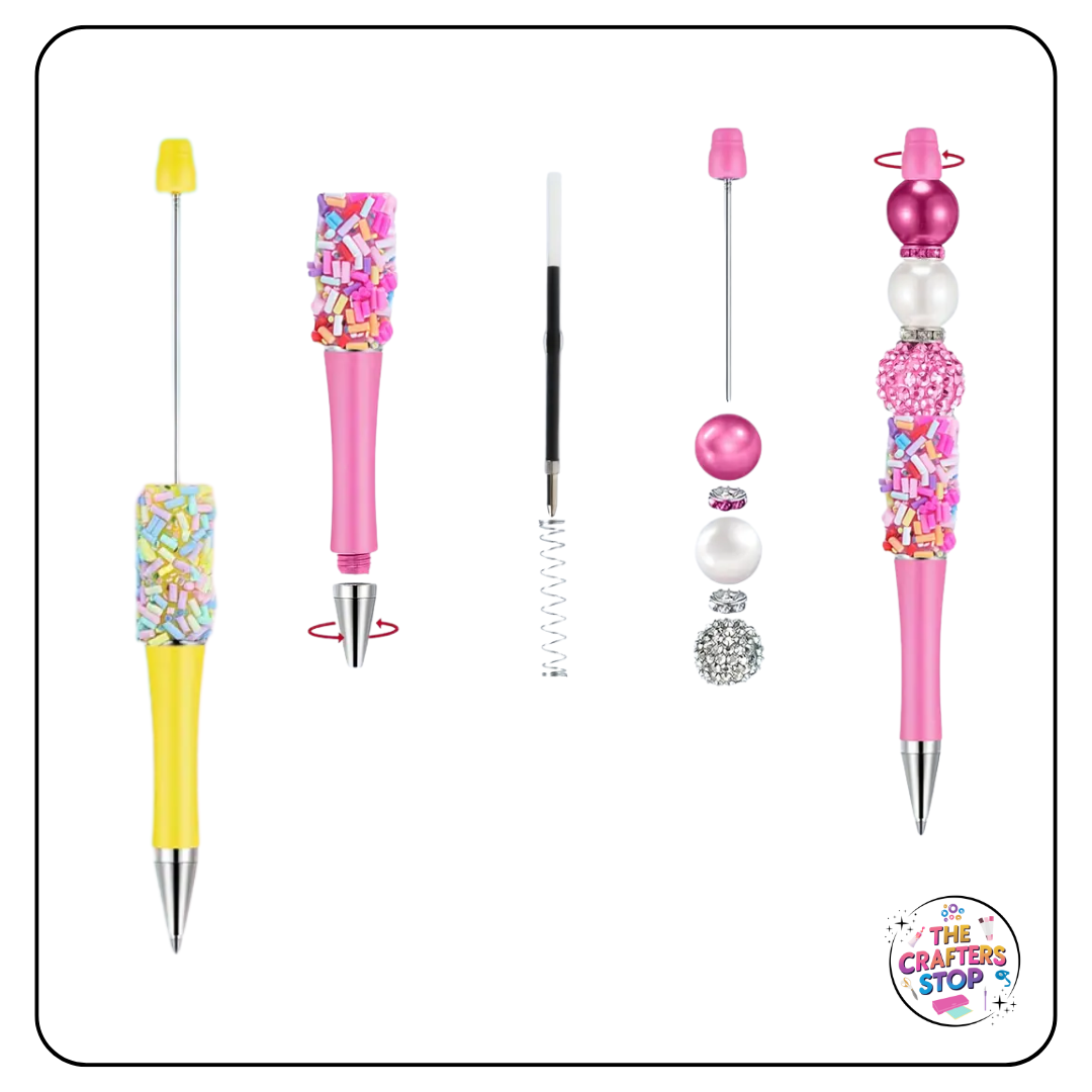 DIY Beadeable Fluoro Confetti Pens