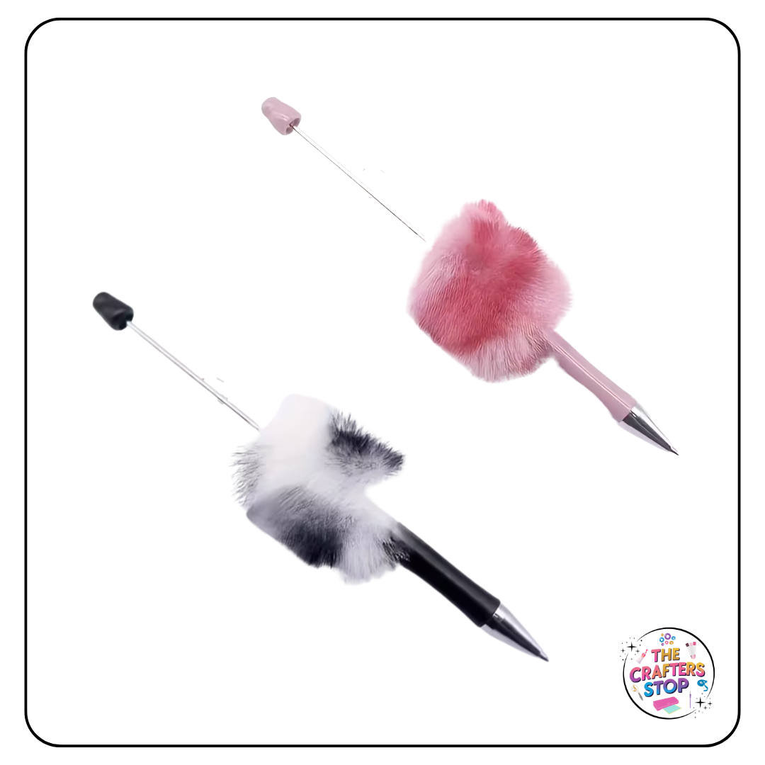 Fluffy Faux Fur DIY Beadeable Pens