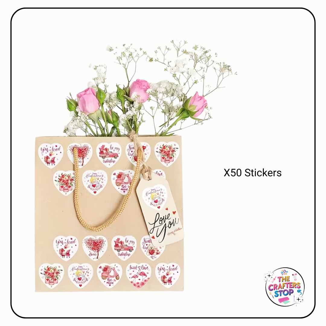 Bear Valentines Day Scrapbooking Stickers