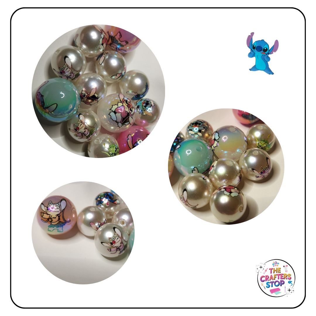 Mixed Acrylic Iridescent Stitch Beads