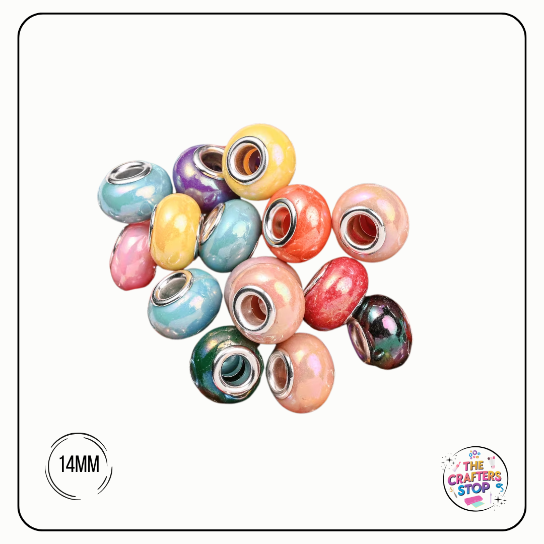 Large Hole Acrylic Decorative Beads - Mixed