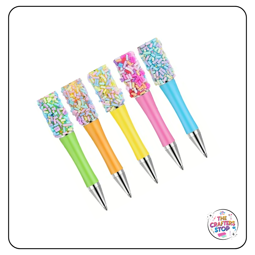 DIY Beadeable Fluoro Confetti Pens