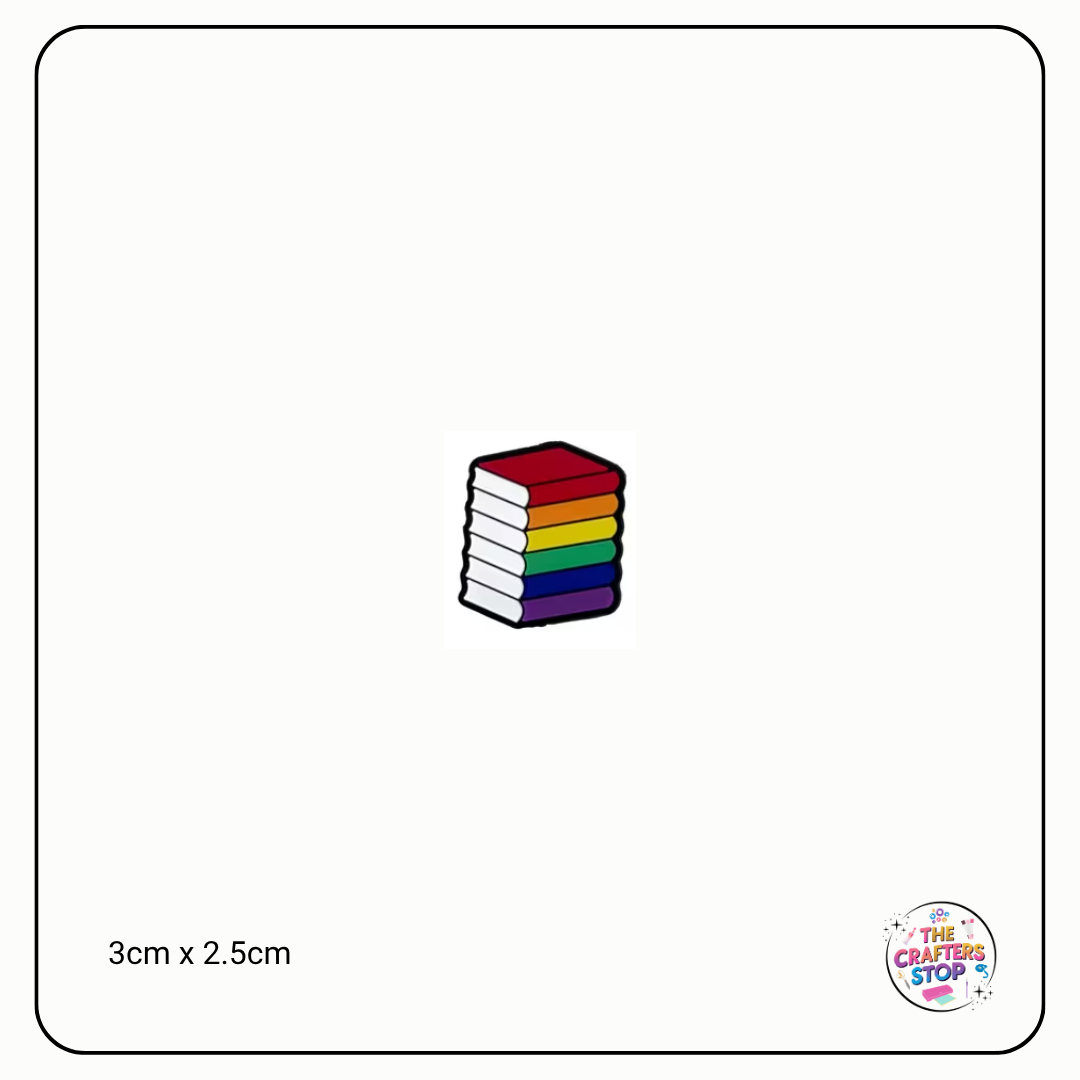 Colourful Book Stack Focal Beads