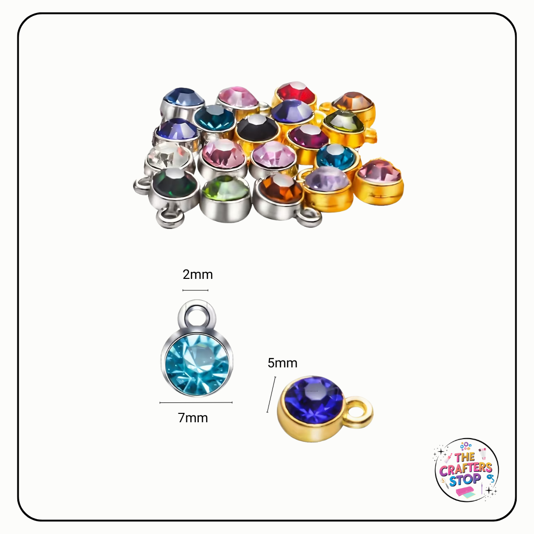 Round Gem Charms