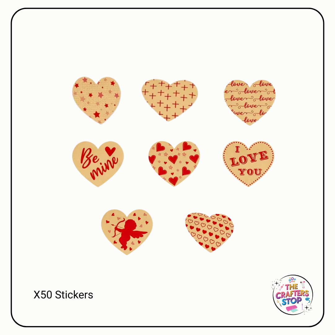 Kraft Valentines Day Scrapbooking Stickers