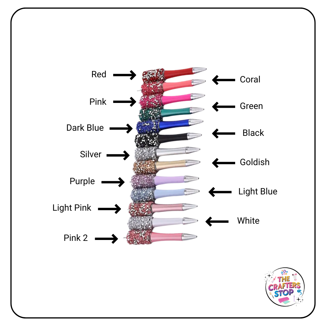 Metallic Decorative Sparkle DIY Beadeable Pens