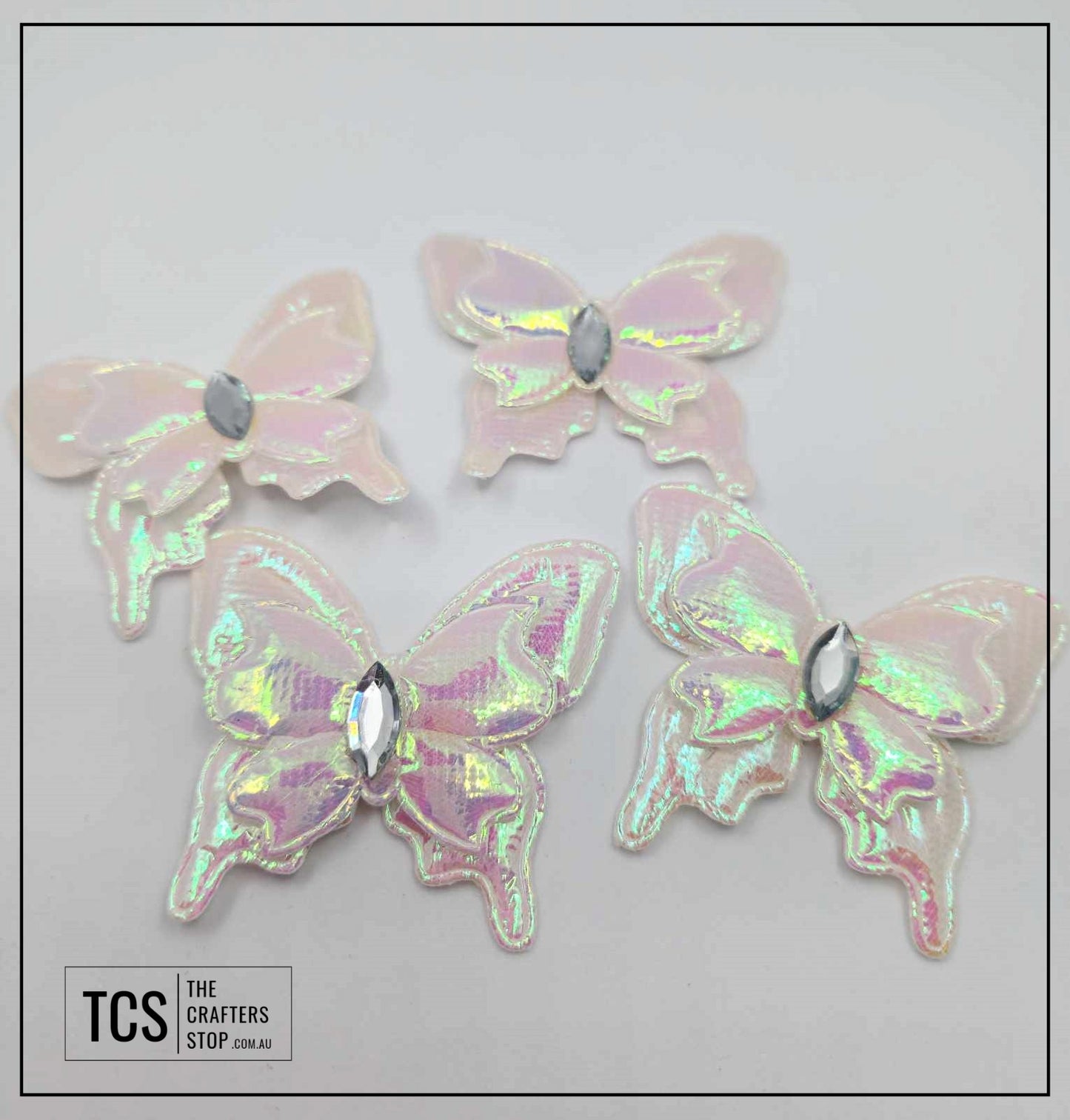 Fabric Iridescent 3D Butterfly (X4 Pack) 3 Colours
