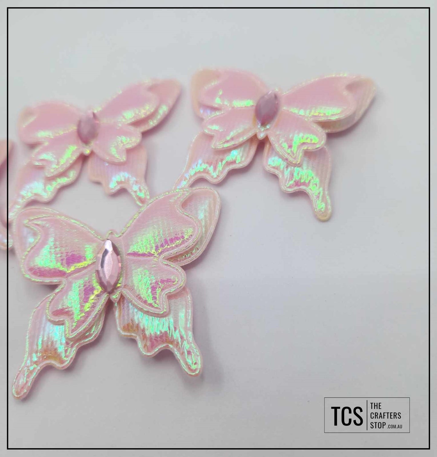 Fabric Iridescent 3D Butterfly (X4 Pack) 3 Colours