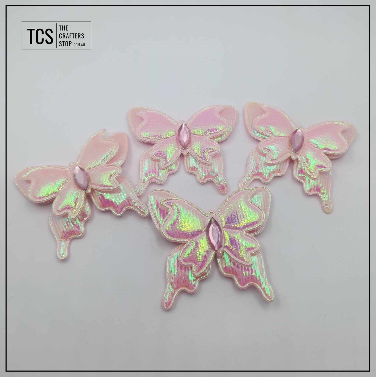 Fabric Iridescent 3D Butterfly (X4 Pack) 3 Colours