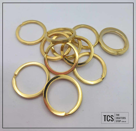 Gold 25mm Split Rings (12 Pack)