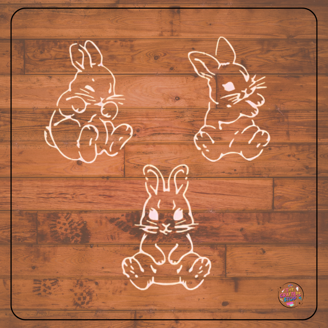 Cute Easter Bunny Themed Stencils
