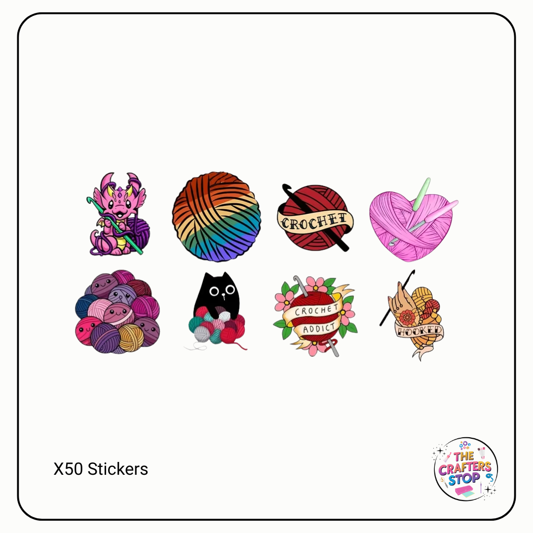 Crochet Scrapbooking Stickers
