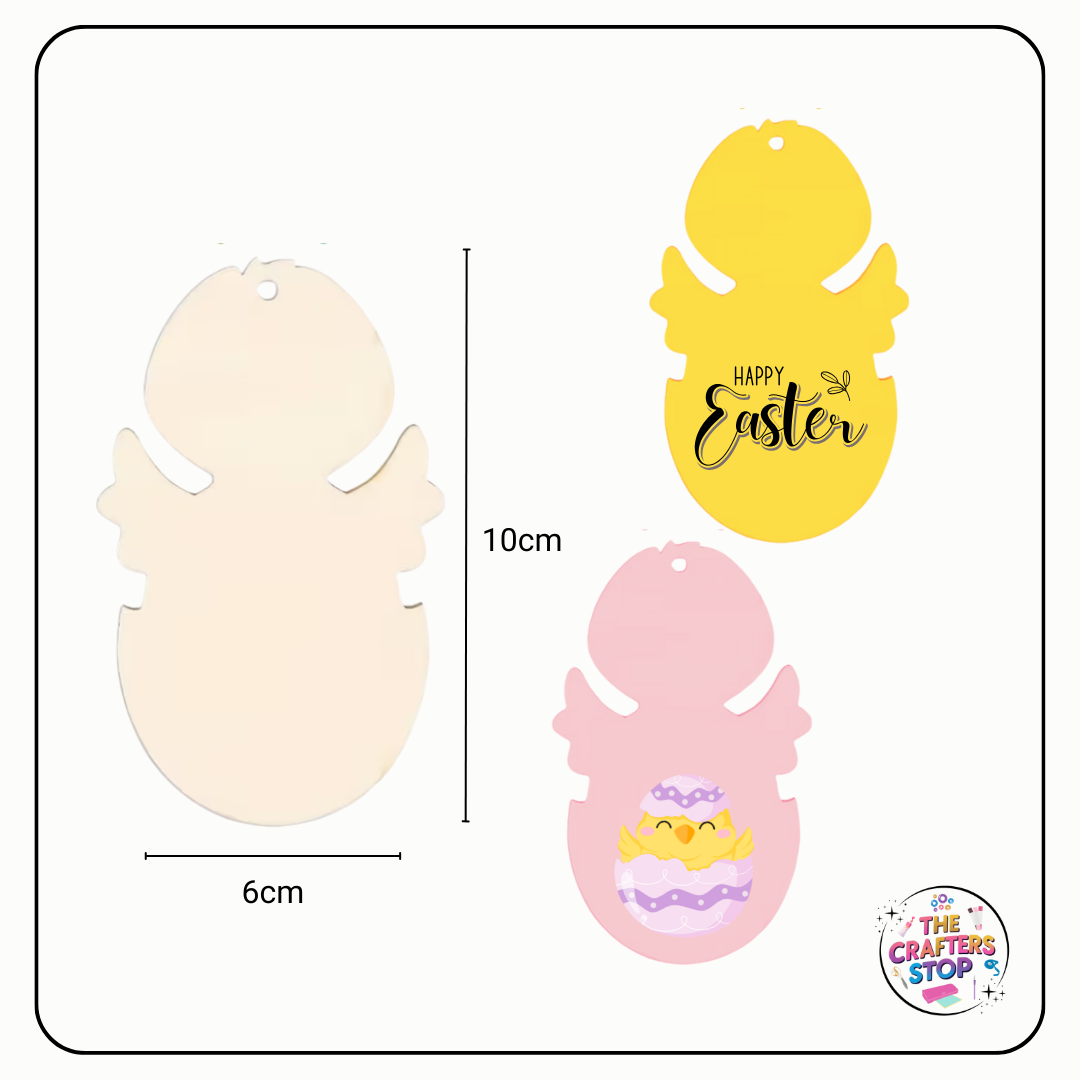 Wooden Easter Chick Shape