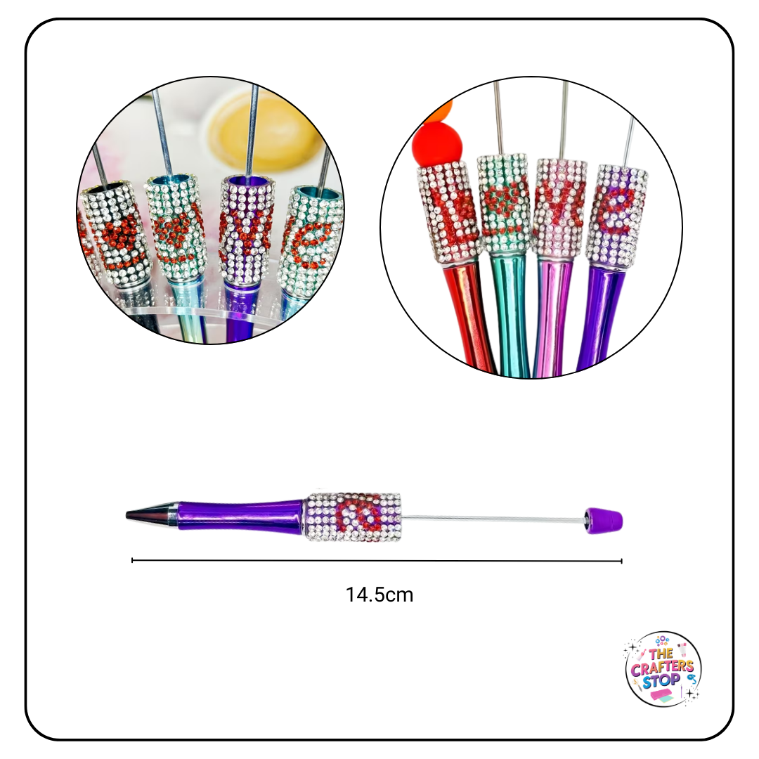 DIY Beadeable Love Gem Pens