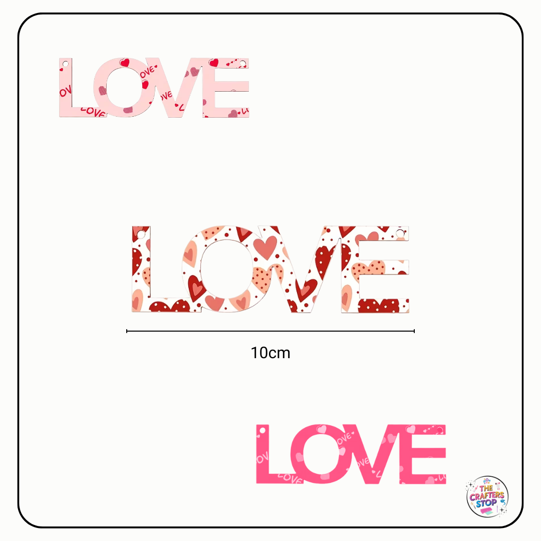 Wooden "Love" Word Cutout