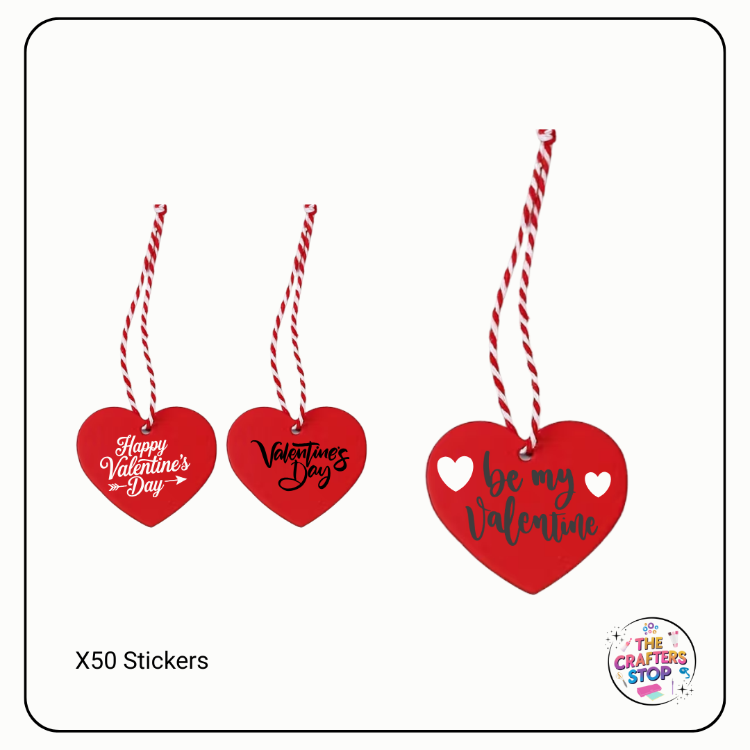 Red Heart Shaped Gift Tags