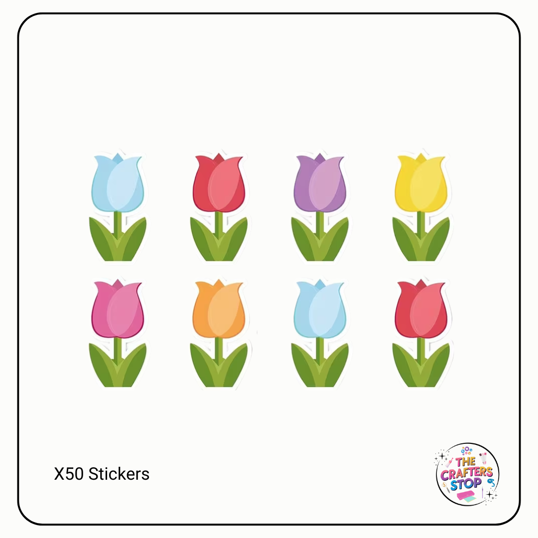 Tulip Flower Scrapbooking Stickers