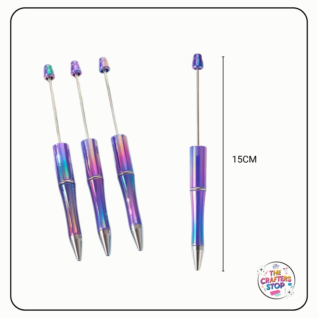 Iridescent UV Coated DIY Beadeable Pens