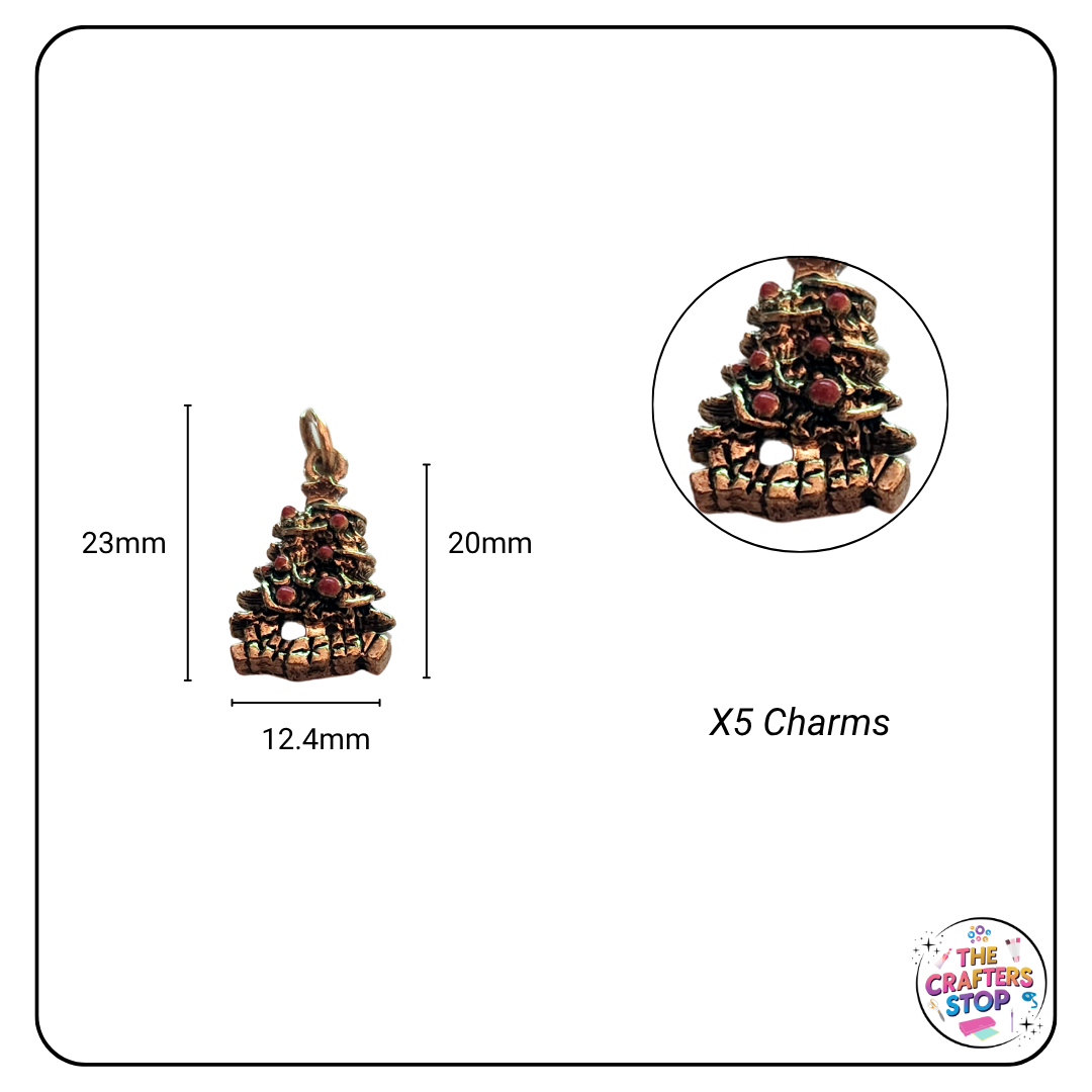 Goldish Christmas Tree Charms