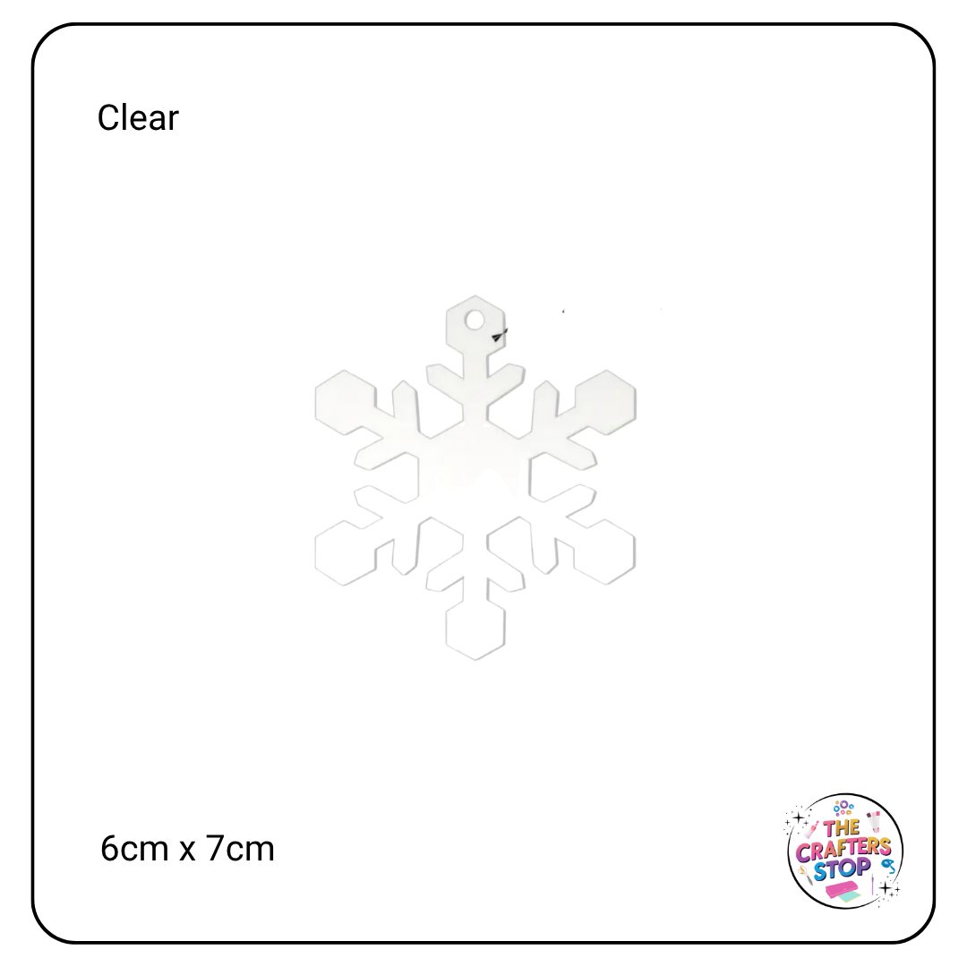 Clear Acrylic Christmas Snowflake Blank