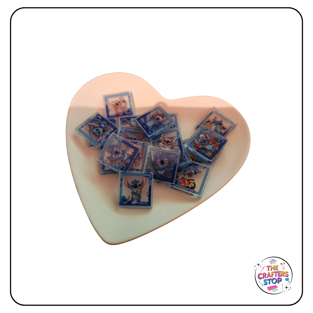 Acrylic Square Stitch Embellishments - Mixed