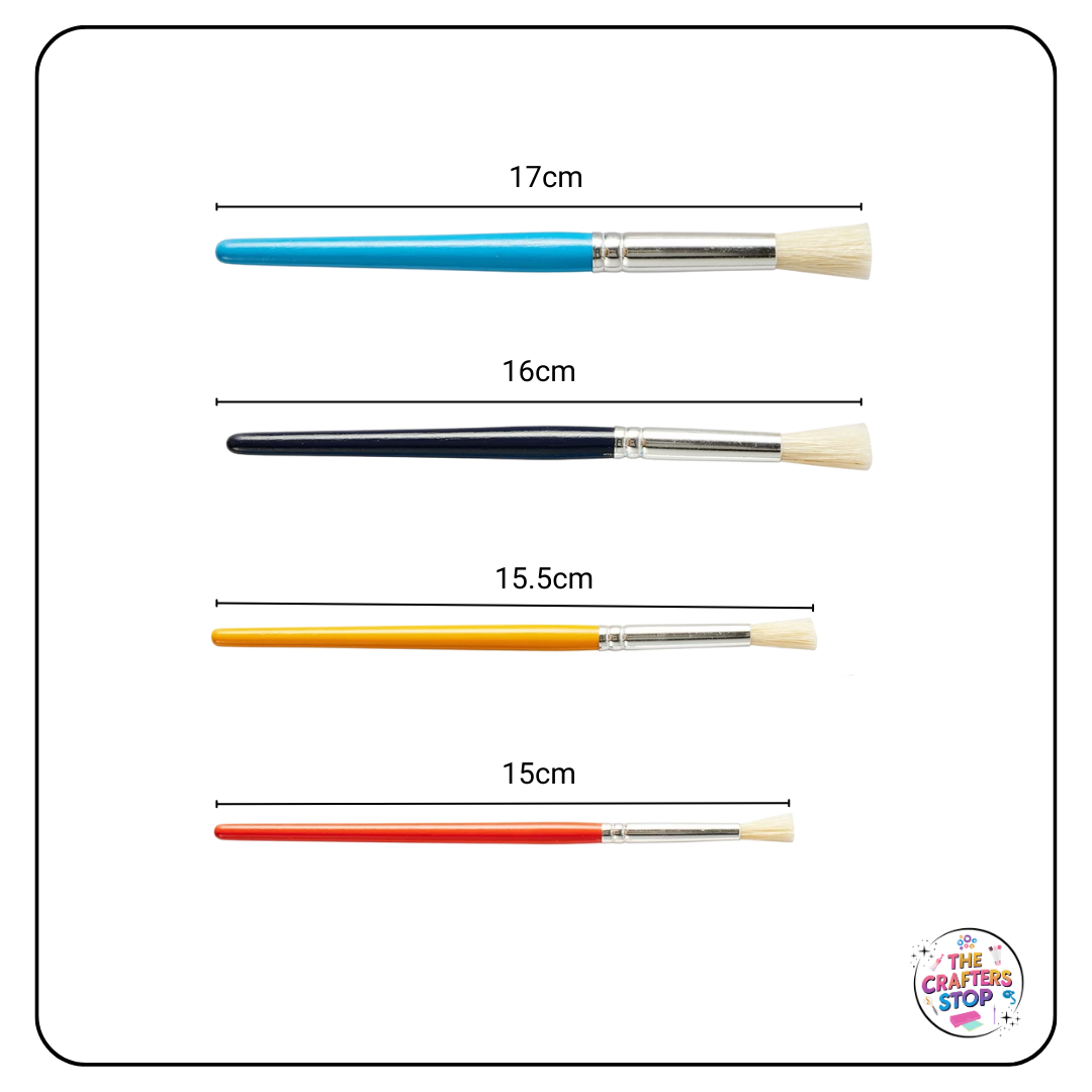 Wooden Handled Stencil Brushes