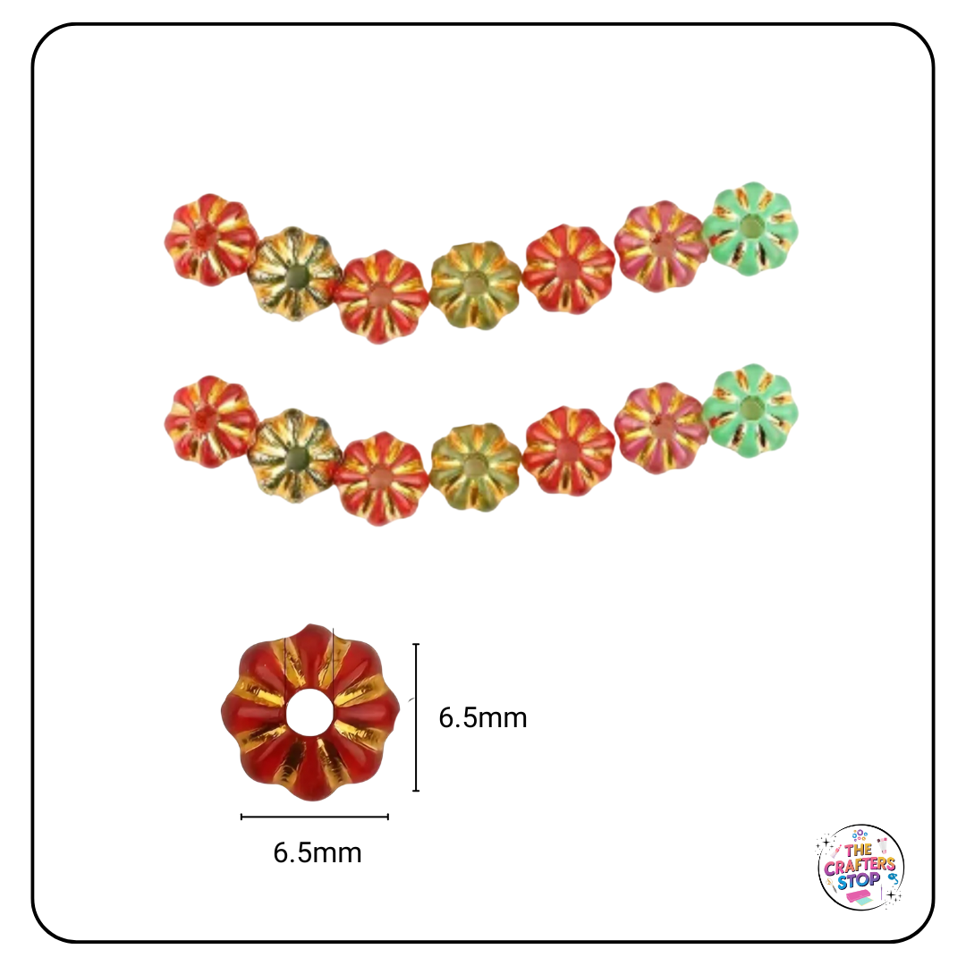 Mini Coloured Pumpkin Beads