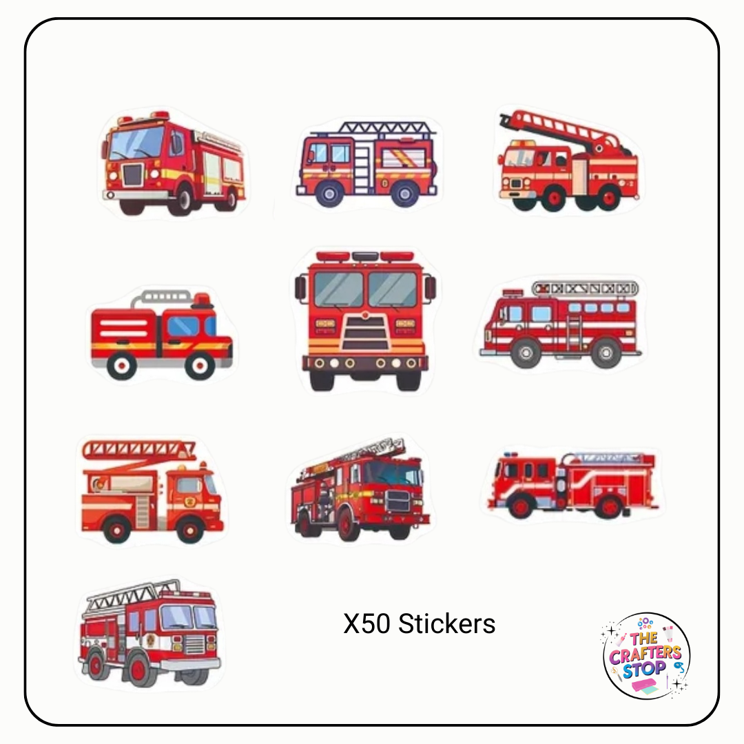 Fire Truck Scrapbooking Stickers