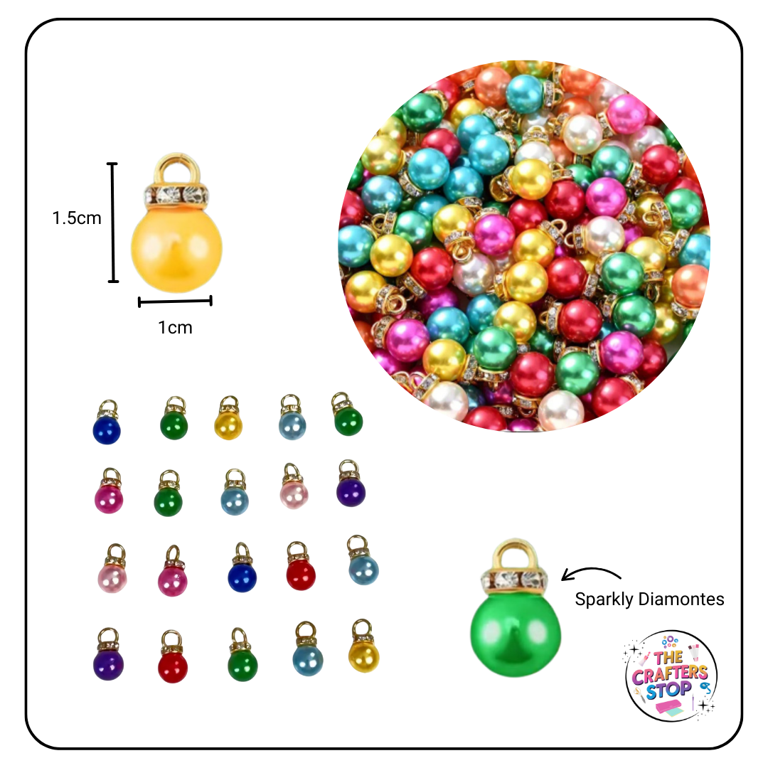 Faux Pearl Charms - Assorted colours