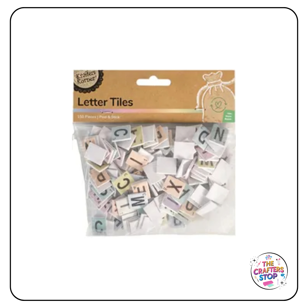 Adhesive Pastel Letter Tiles 150pcs