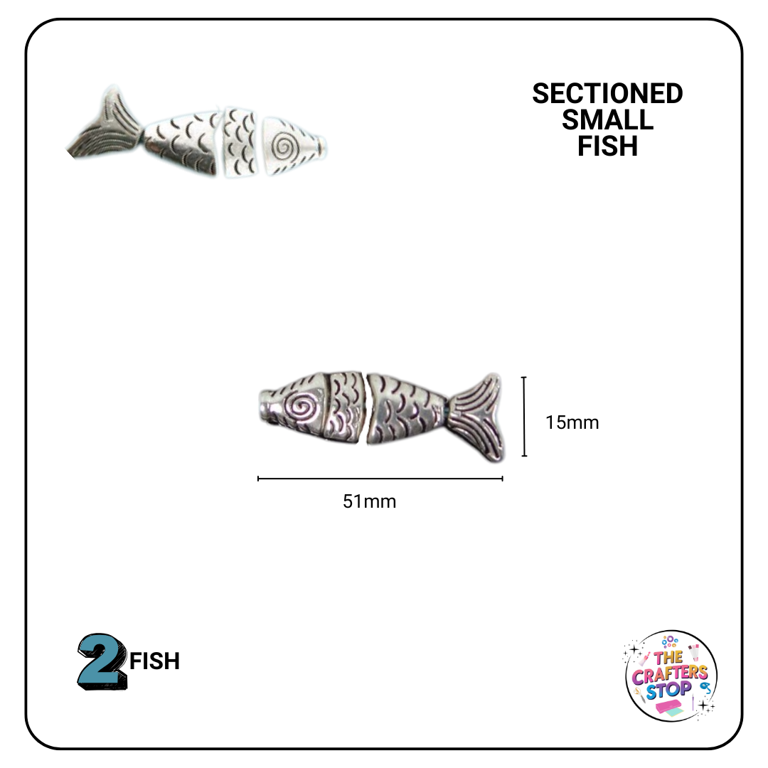 Metal Silver Fish Beads (Assorted designs)