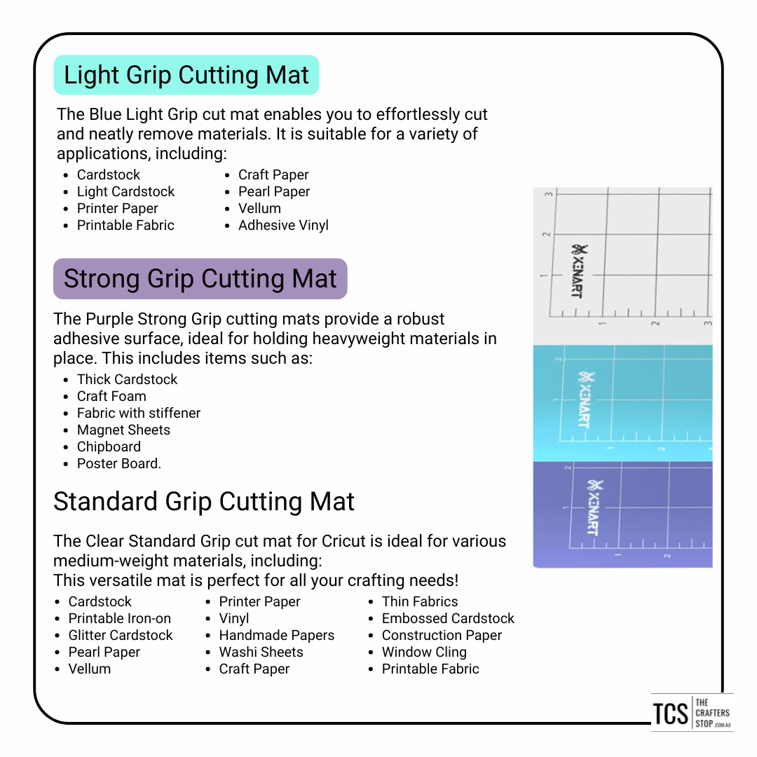 3 Pack of Adhesive Cutting Mats for Silhouette Cameo (30x30cm)